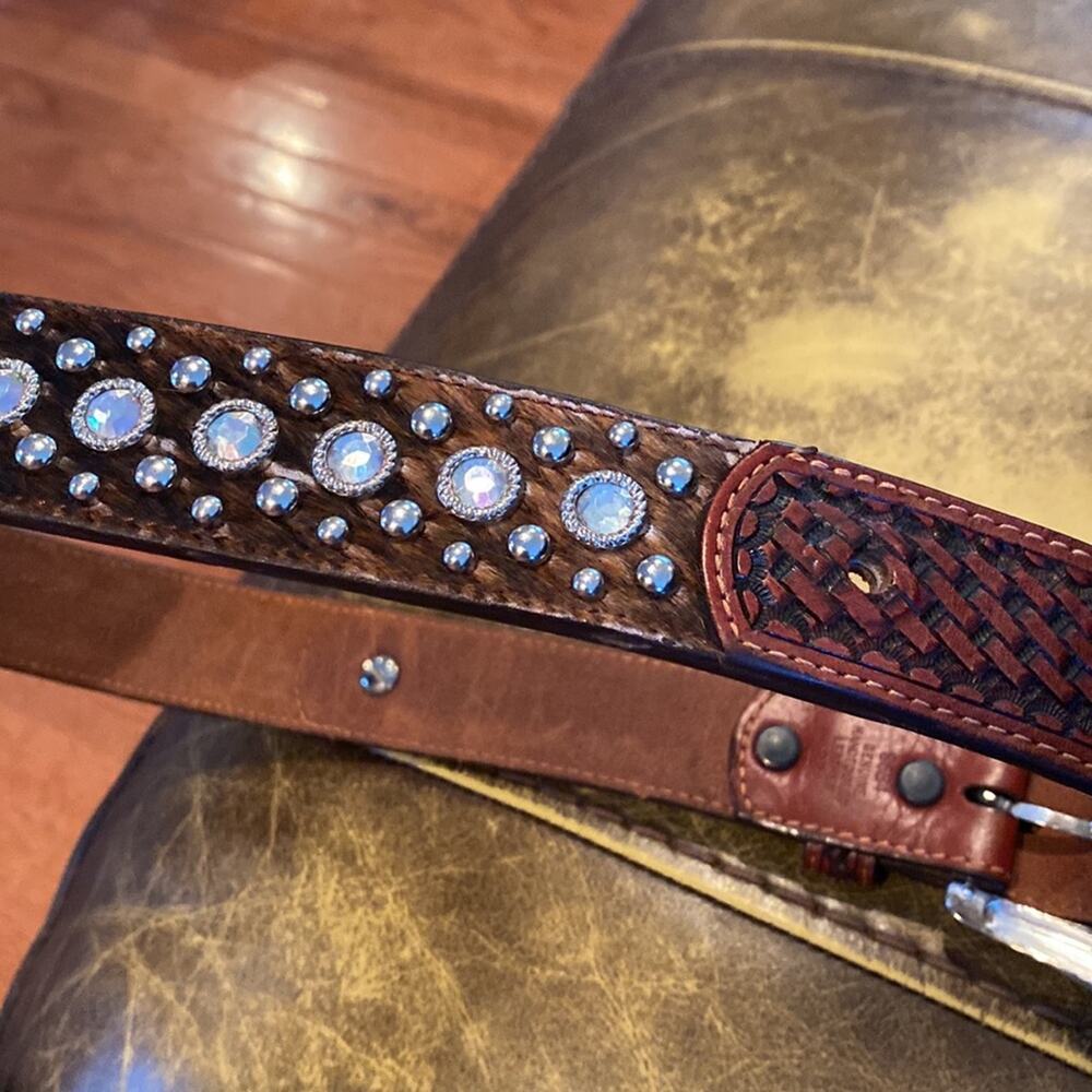 3D leather and bling belt - Picture 6 of 11